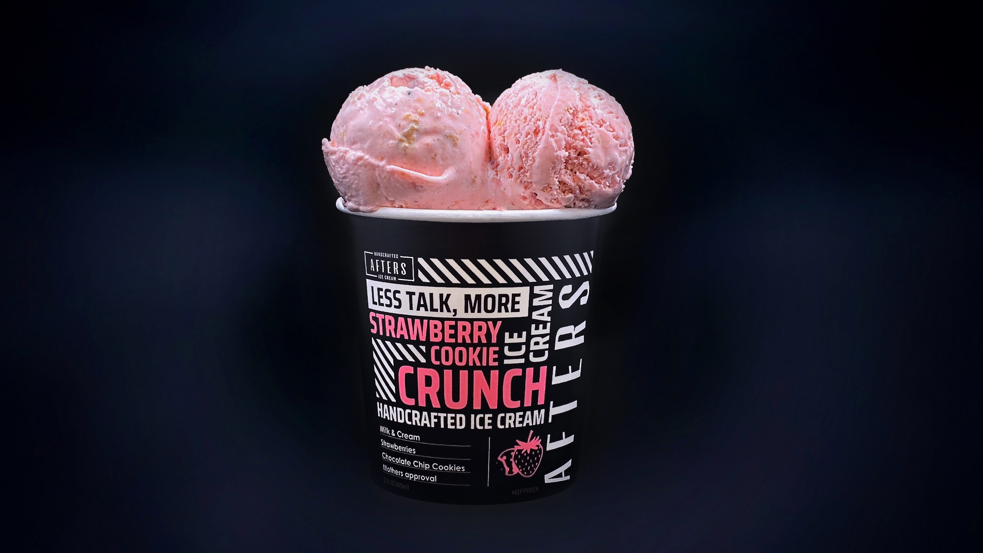 Order Strawberry Cookie Crunch Pint food online from Afters Ice Cream store, Los Angeles on bringmethat.com