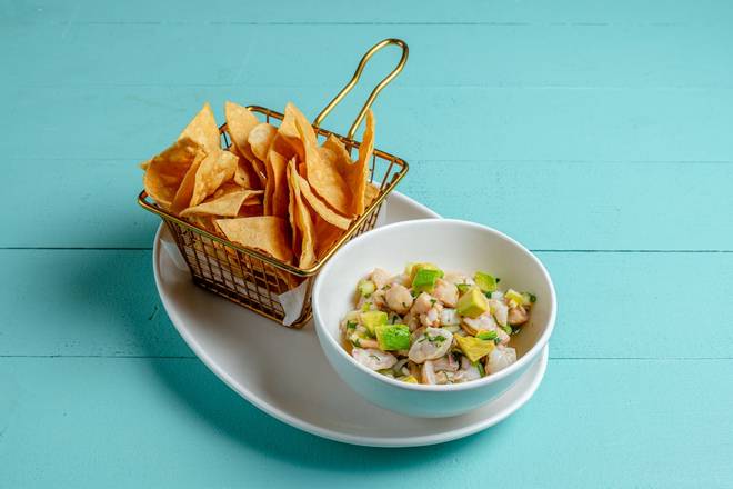 Order SHRIMP & MAHI MAHI CEVICHE food online from Tocaya Modern Mexican store, Los Angeles on bringmethat.com