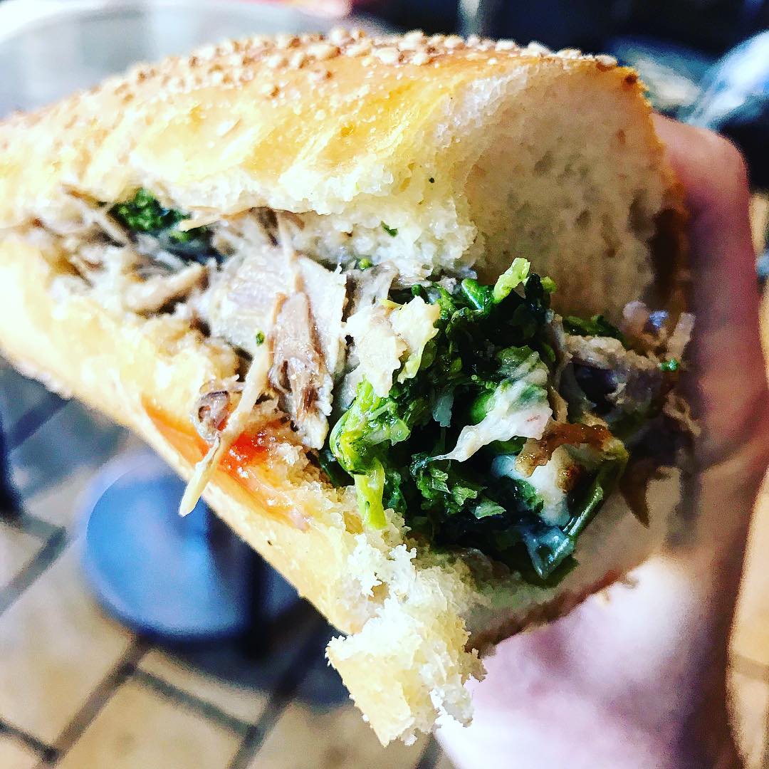 Order Homemade Roast Pork Sandwich with Provolone food online from Campo's Philly Cheesesteaks store, Philadelphia on bringmethat.com