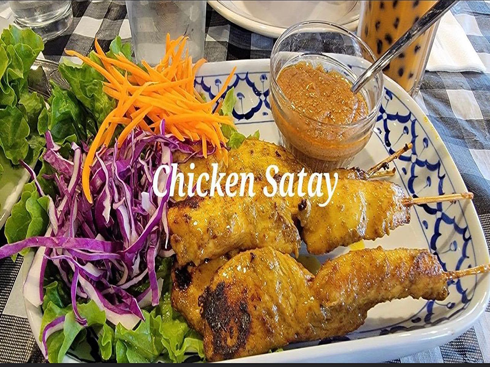 Order Chicken Satay (4 Sticks) food online from California Thai Cafe store, San Diego on bringmethat.com