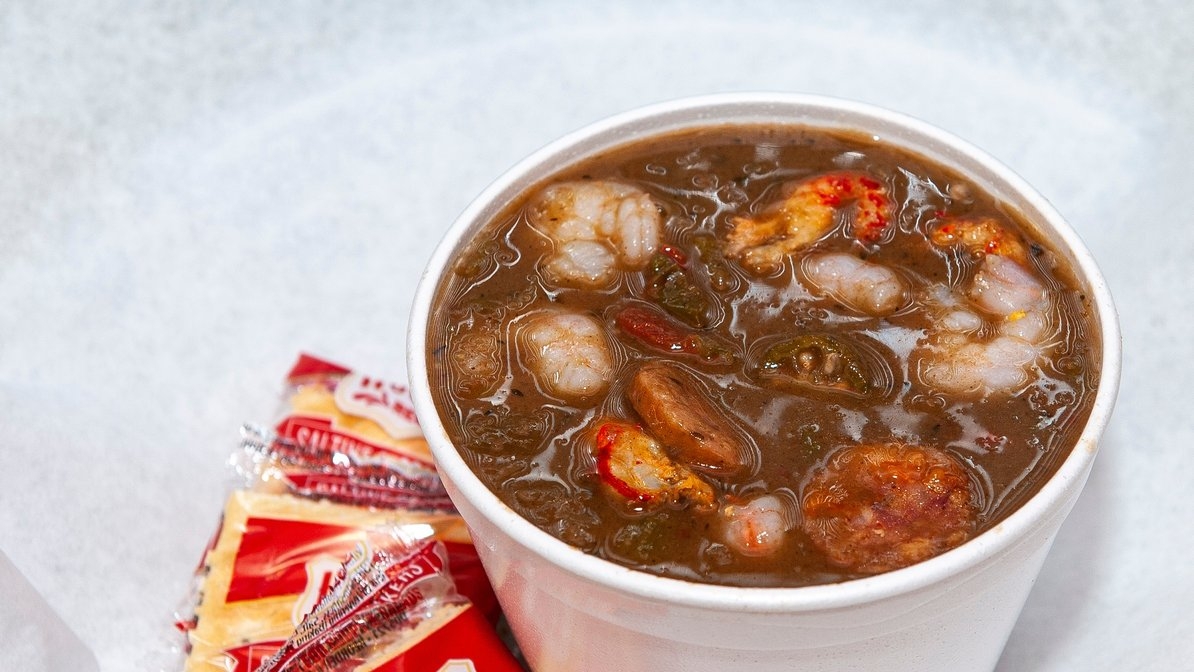 Order Gumbo (M) 3 Proteins food online from 7 Spice Cajun Seafood store, Missouri City on bringmethat.com