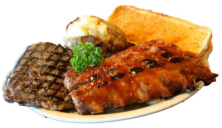 Order Rib and Steak Combo food online from American Steakhouse store, Meriden on bringmethat.com