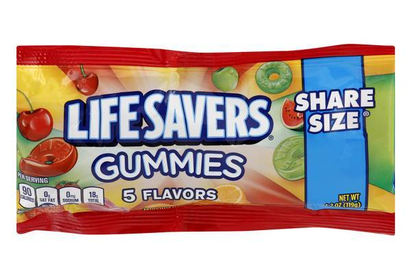Order Life Savers Gummies 5 Flavors Share Size (4.2 oz) food online from Shell store, Gaithersburg on bringmethat.com