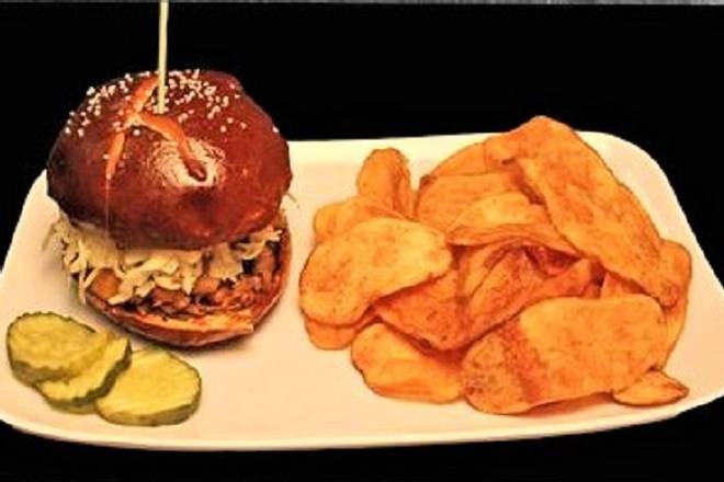 Order Pulled Pork food online from Paninis Bar & Grill store, Stow on bringmethat.com
