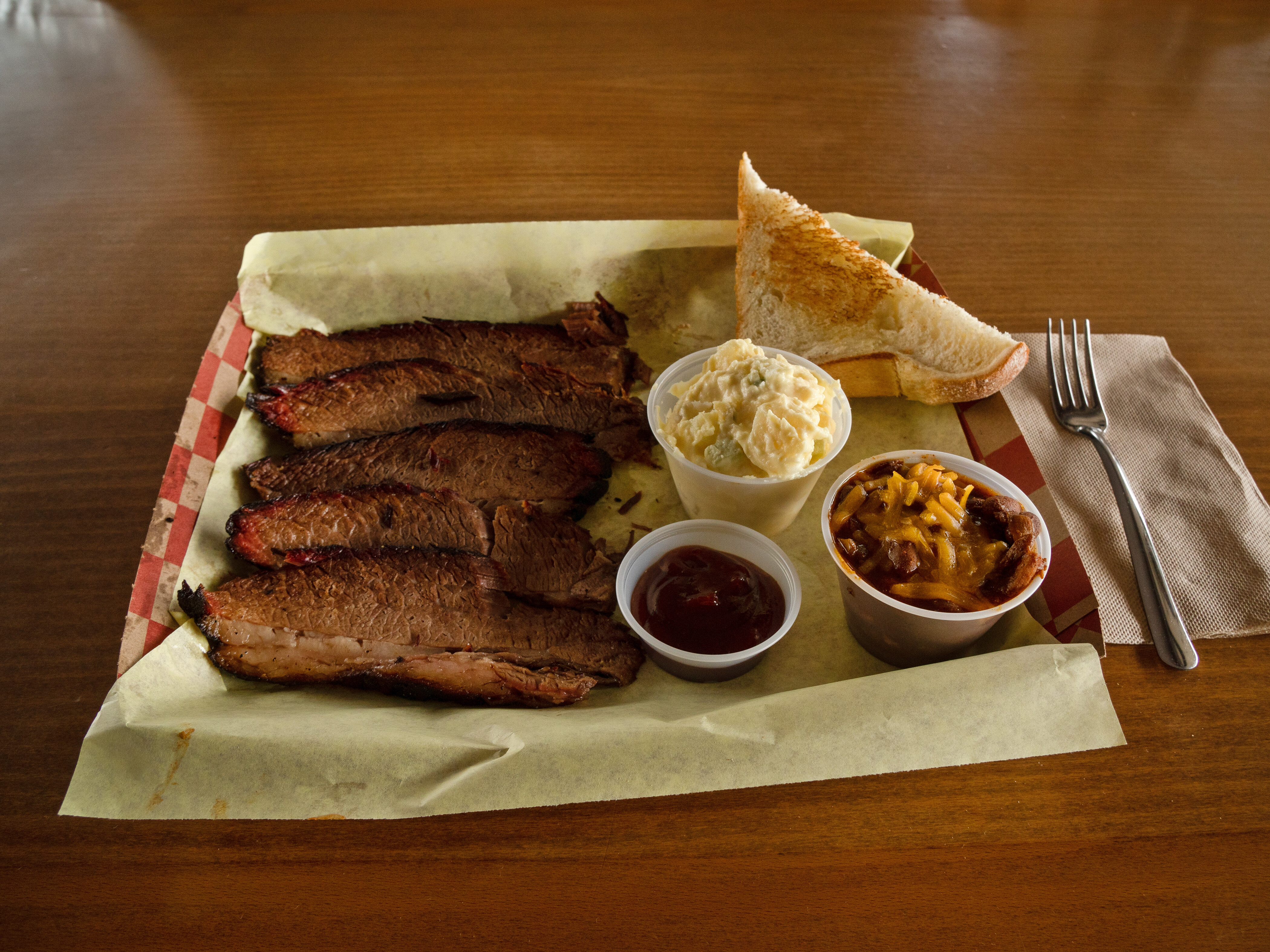 Order Smoked Beef Brisket Plate food online from Old Port Lobster Shack store, Redwood City on bringmethat.com
