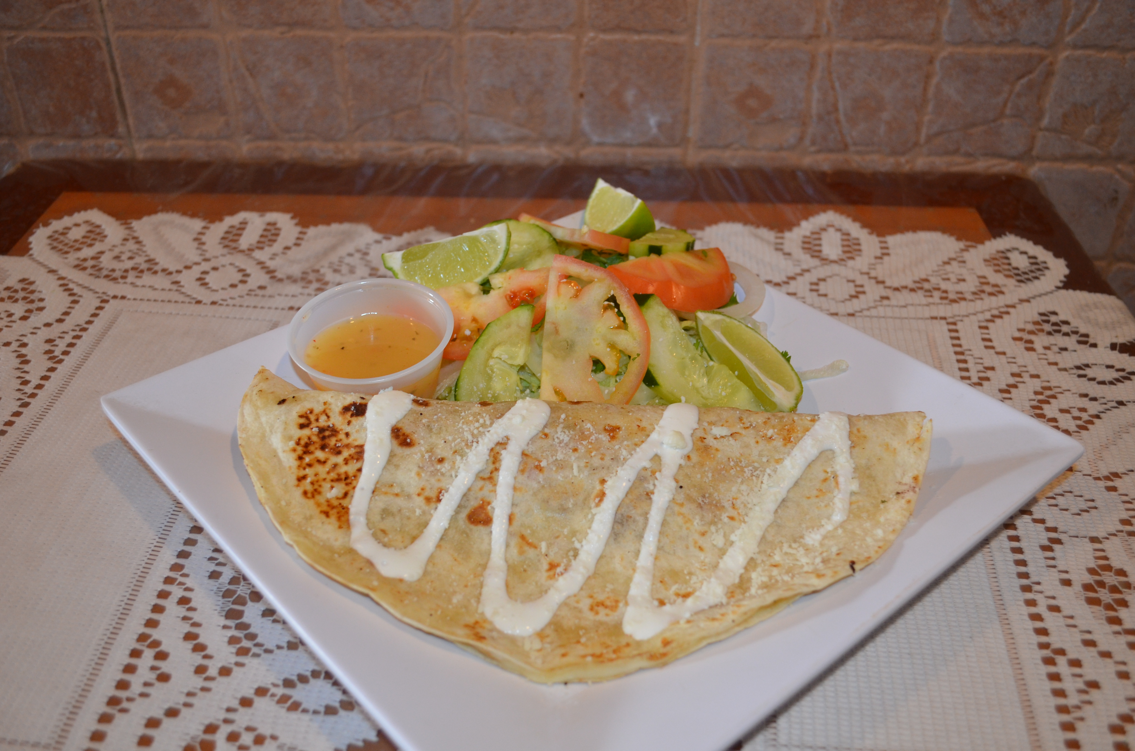 Order Quesadilla with Salad food online from Taco Veloz VIP store, Bronx on bringmethat.com