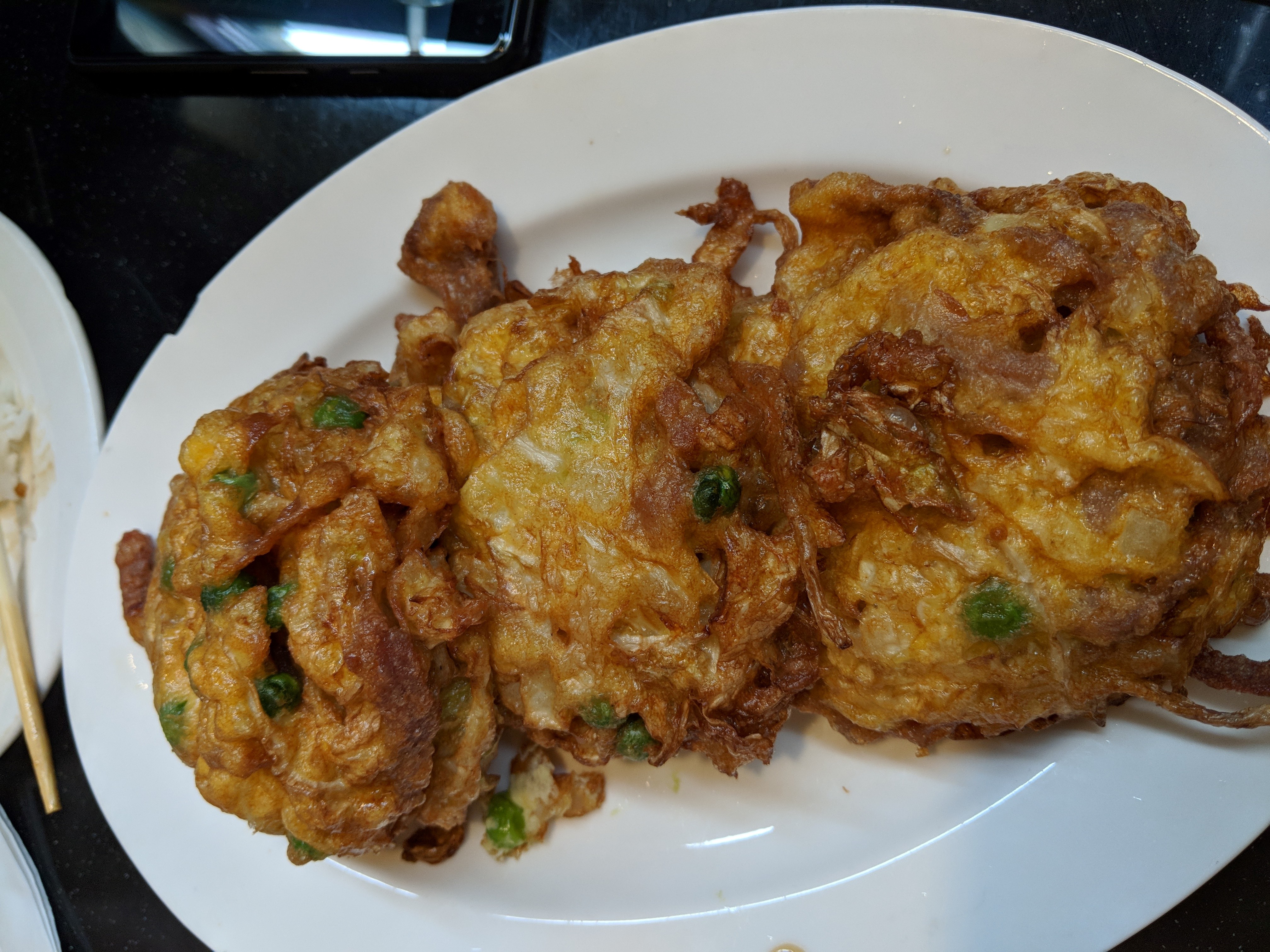 Order E3. Pork Egg Foo Young food online from How Lee Chinese Food store, Pittsburgh on bringmethat.com
