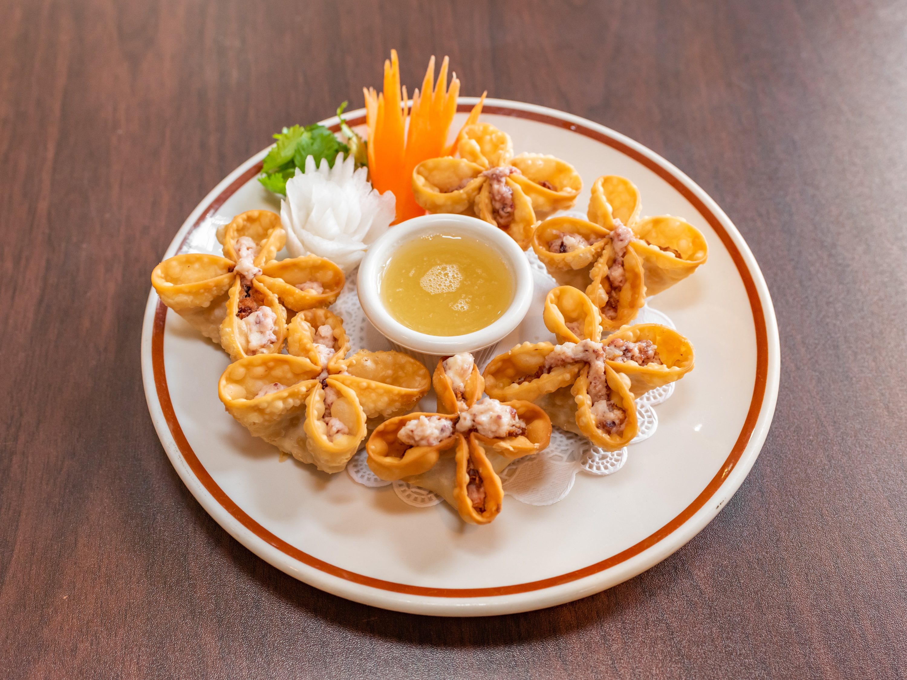 Order Berry Crabs Rangoon (6pcs) food online from Spice Thai Kitchen store, Ipswich on bringmethat.com