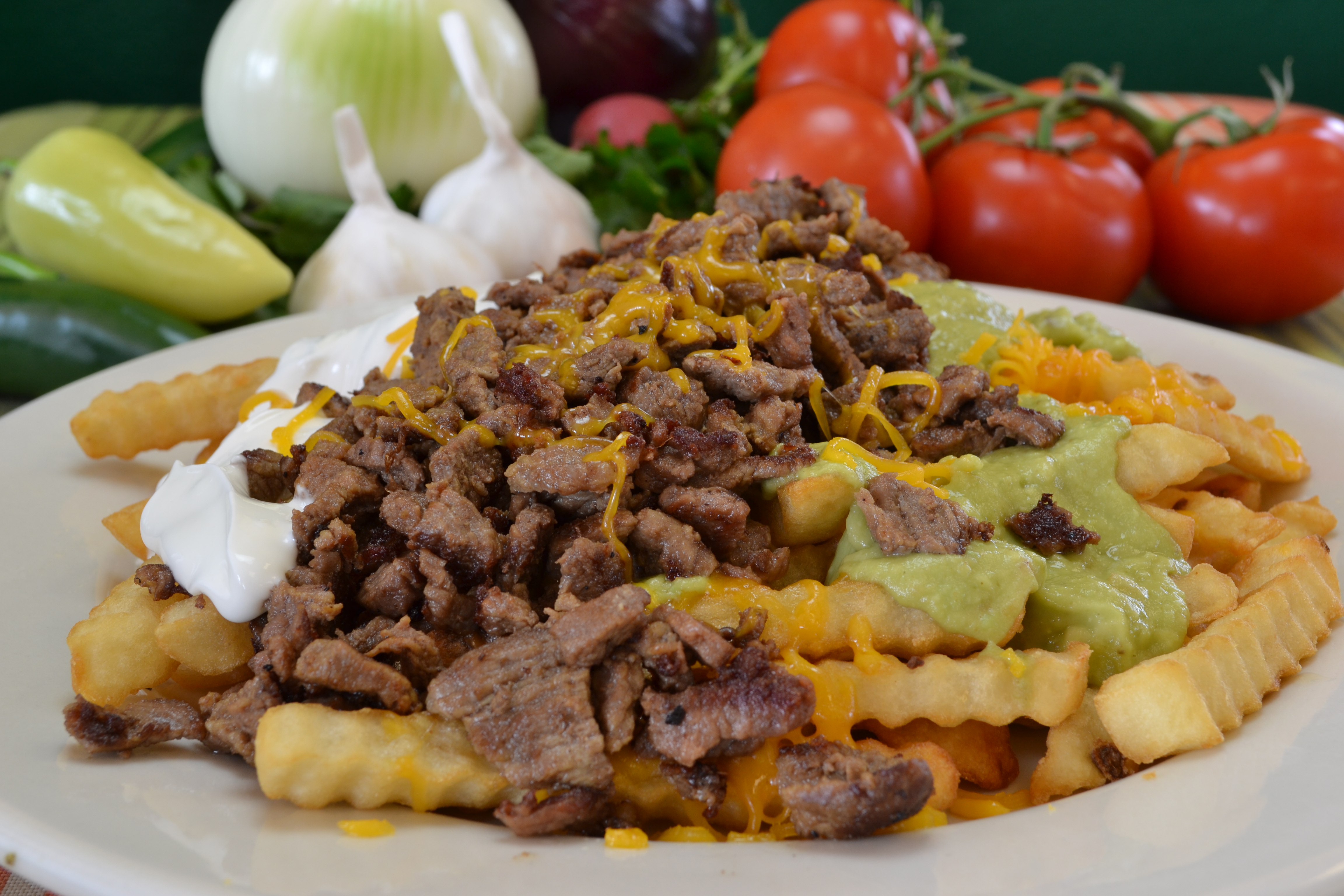 Order Carne Asada Fries food online from Riliberto Fresh Mexican Food store, Flagstaff on bringmethat.com