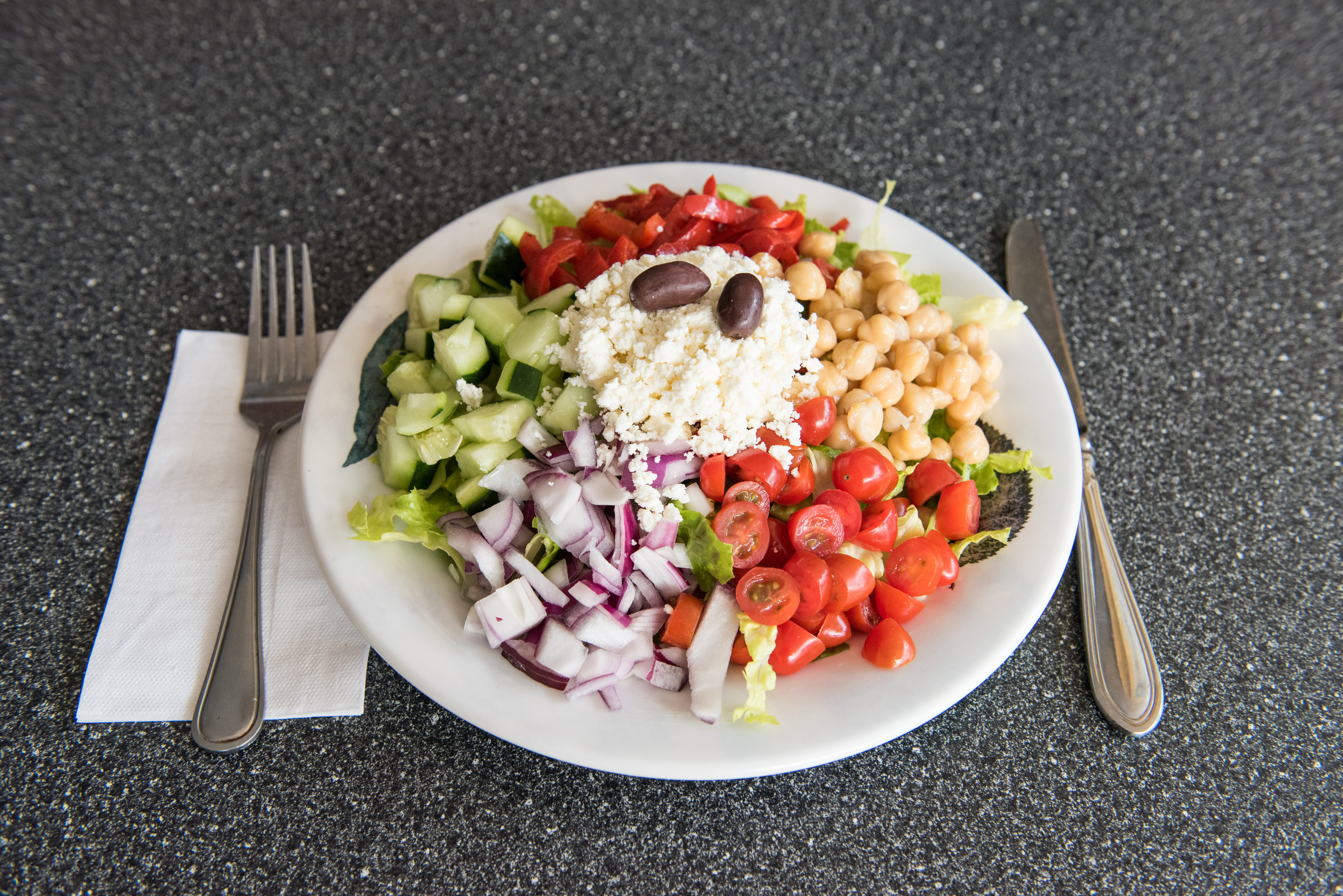 Order Greek with Twist Salad food online from Skampa store, Cambridge on bringmethat.com