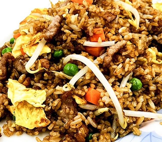 Order Pork Fried Rice food online from New Shanghai Restaurant store, Lake Forest on bringmethat.com