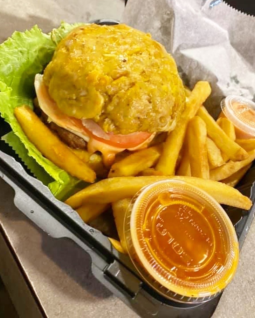 Order Mofongo Chimi Burger  food online from "D" Sandwich Spot store, Lawrence on bringmethat.com