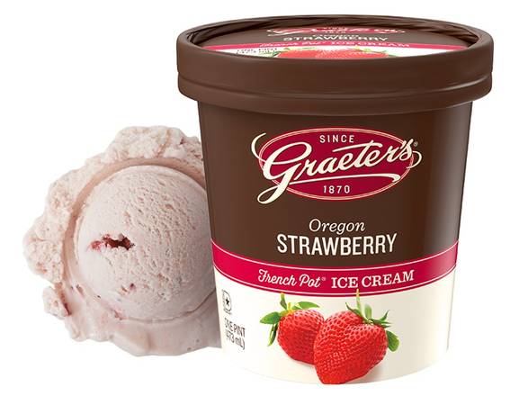 Order Oregon Strawberry Pint food online from Graeter Ice Cream store, Cincinnati on bringmethat.com