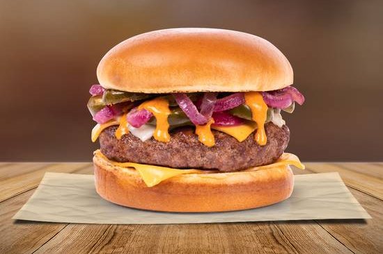 Order Tex’s Hell Burger food online from Texas Chicken & Burgers store, Washington on bringmethat.com