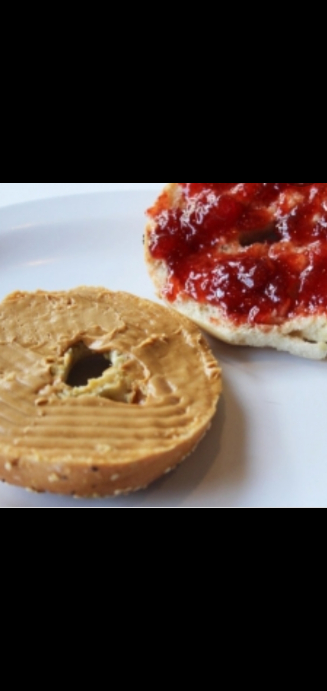 Order Bagel With Peanut Butter And Jelly  food online from American Gourmet Foods Deli store, New York on bringmethat.com