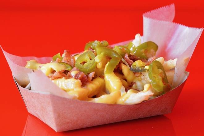 Order Jalapeno Bacon Cheese Fries food online from Super Smash Burgers store, Beech Grove on bringmethat.com