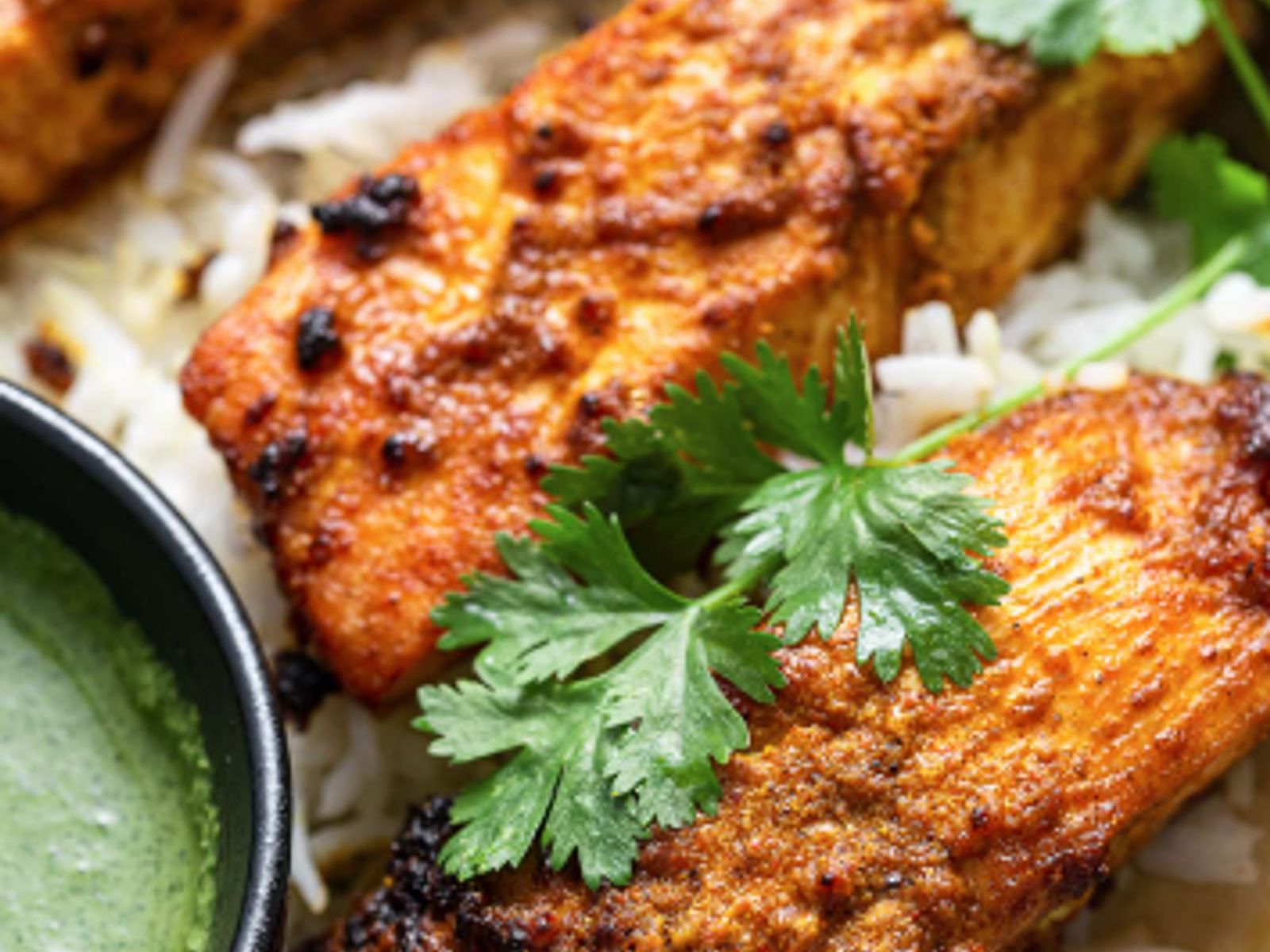 Order Fried Salmon Tikka Platter food online from Curry Home store, Pittsburgh on bringmethat.com
