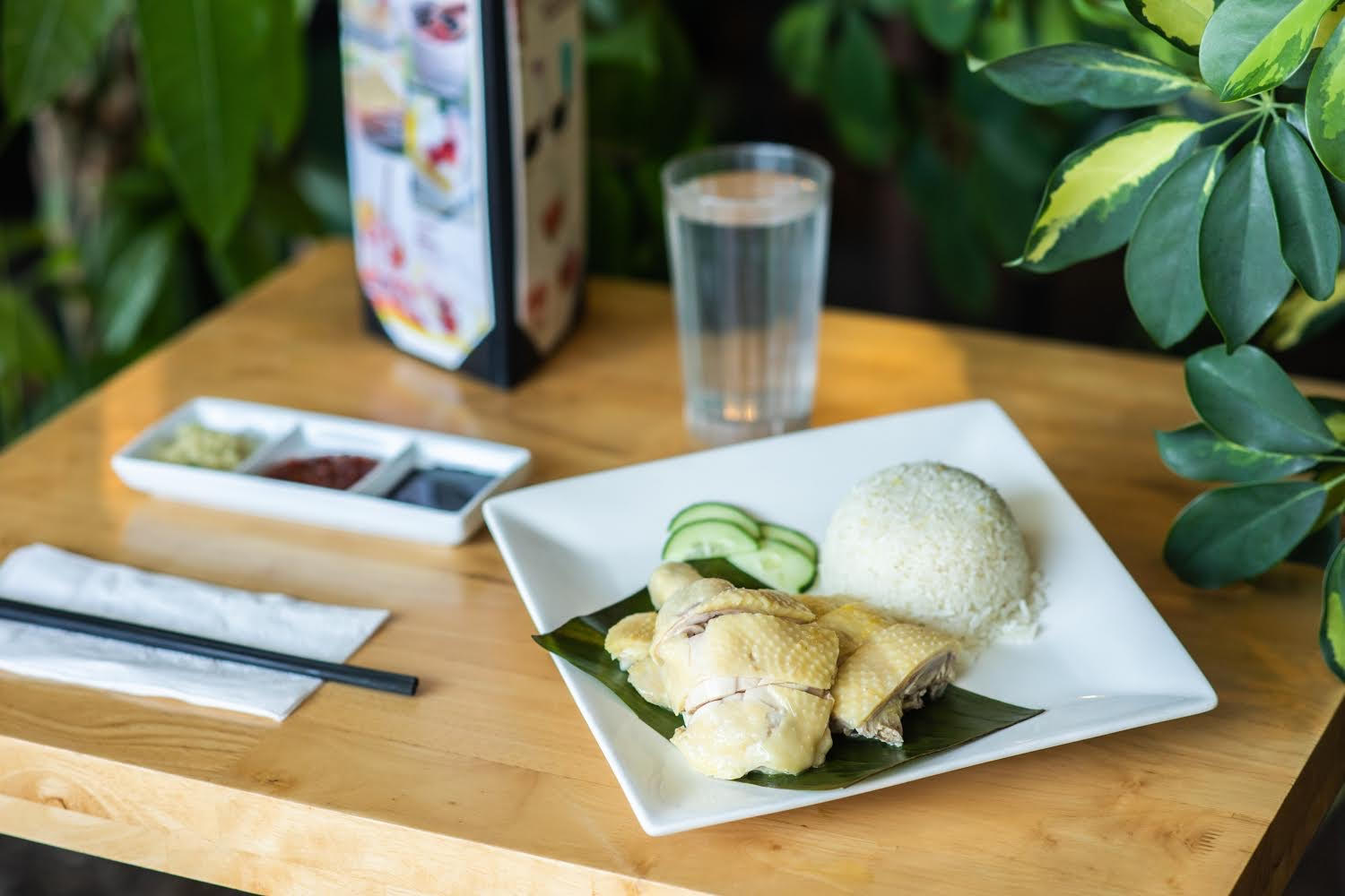 Order Hainanese Chicken Rice food online from Saints Alp Teahouse store, Chicago on bringmethat.com