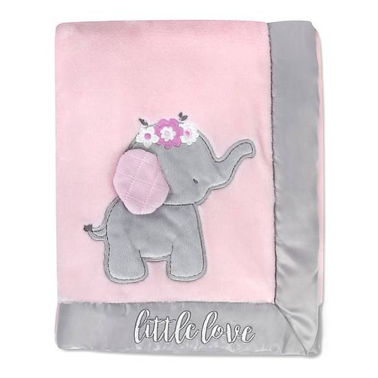 Order Wendy Bellissimo™ Mix & Match Little Love Elephant Plush Blanket in Pink food online from Bed Bath & Beyond store, Lancaster on bringmethat.com