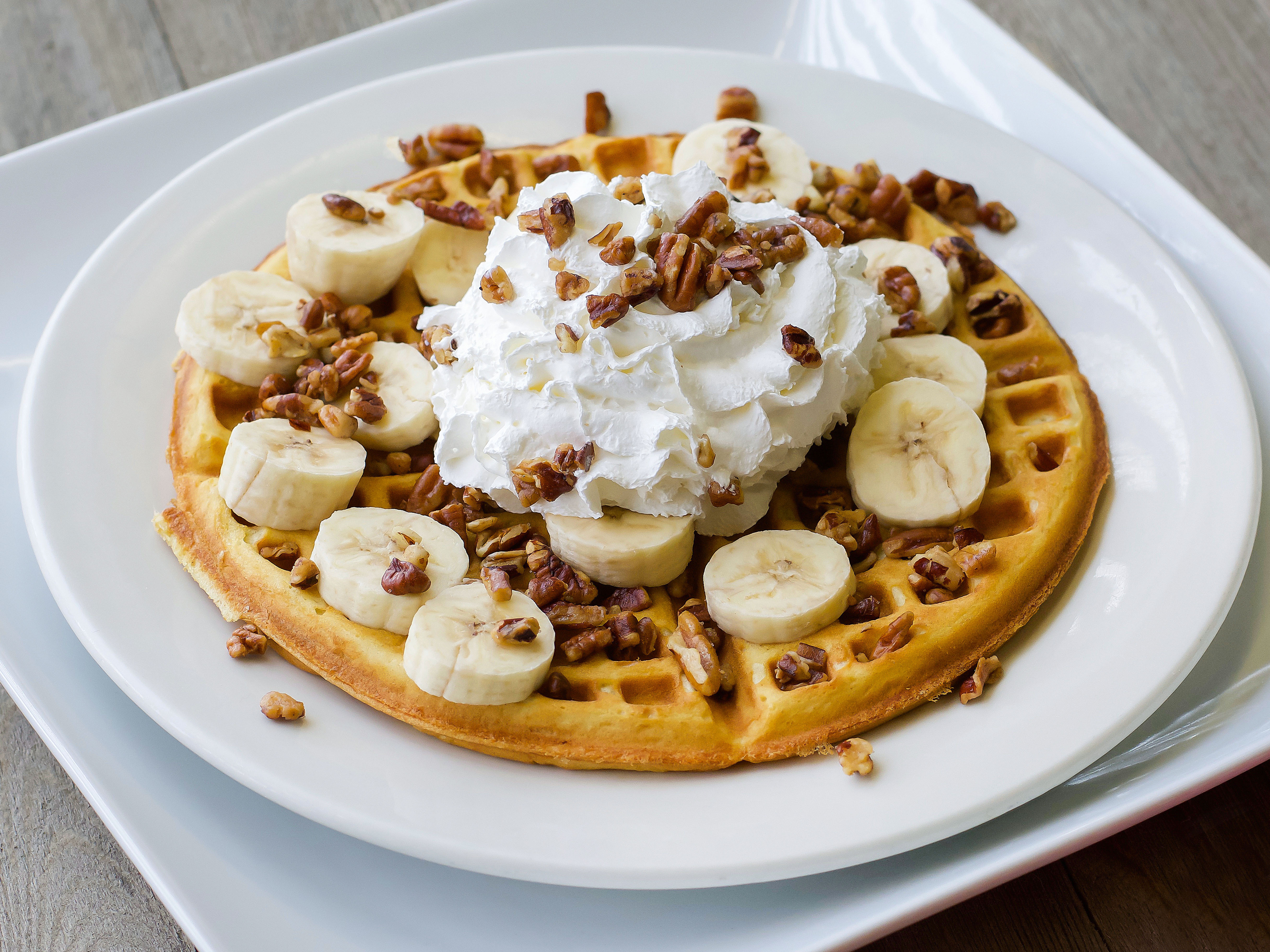 Order Pecan baNana waffle food online from Gregory Family Restaurant store, Canton on bringmethat.com