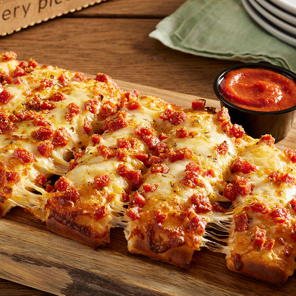 Order Pepperoni Cheese Bread w/ Marinara food online from Donatos Pizza store, Lakewood on bringmethat.com