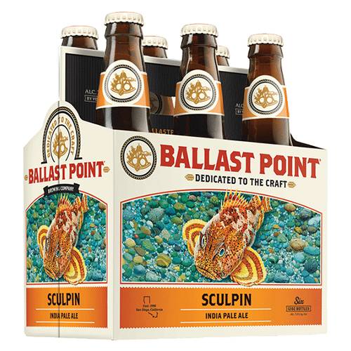 Order Ballast Point Sculpin IPA - 12 oz Bottles/6 Pack food online from Bottle Shop & Spirits store, Los Alamitos on bringmethat.com