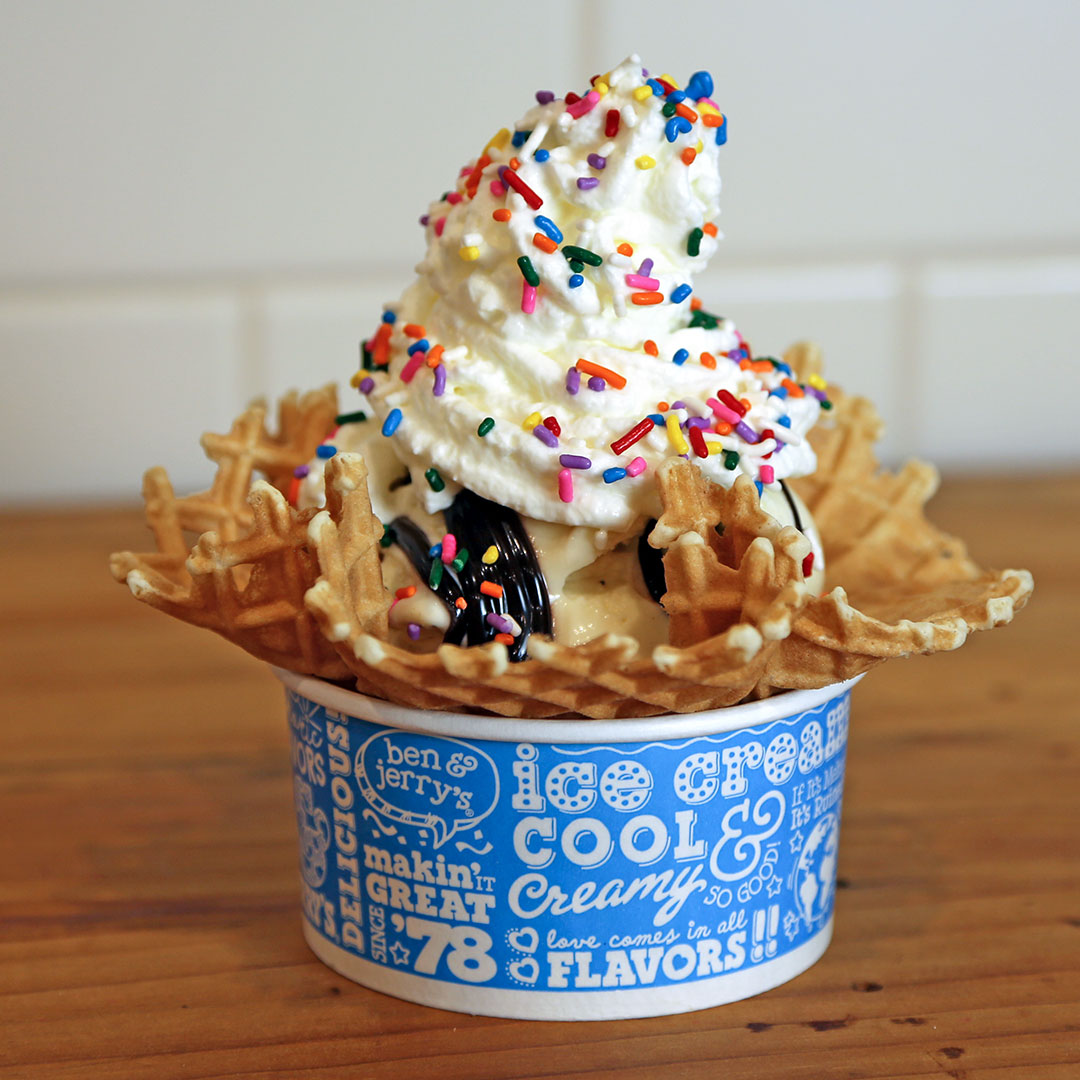 Order Waffle Bowl Sundae food online from Ben & Jerry store, Manchester on bringmethat.com