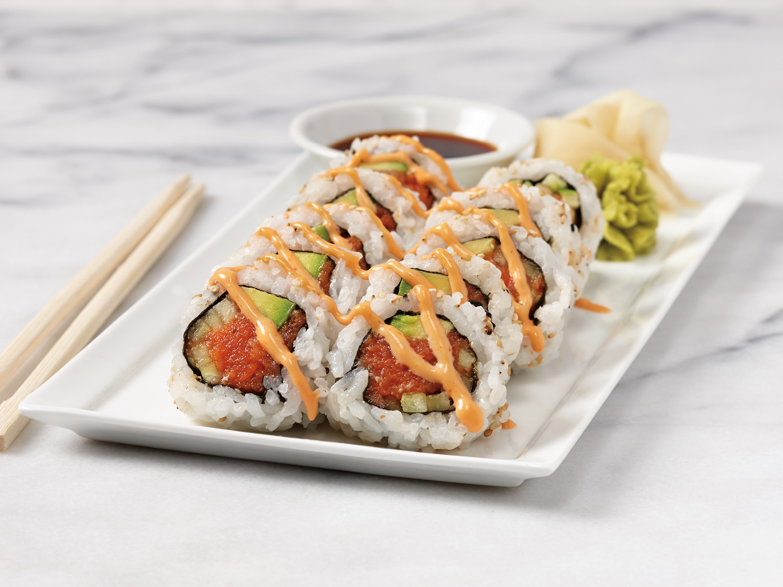Order Spicy Tuna Roll food online from Hy-Vee Mealtime store, Savage on bringmethat.com
