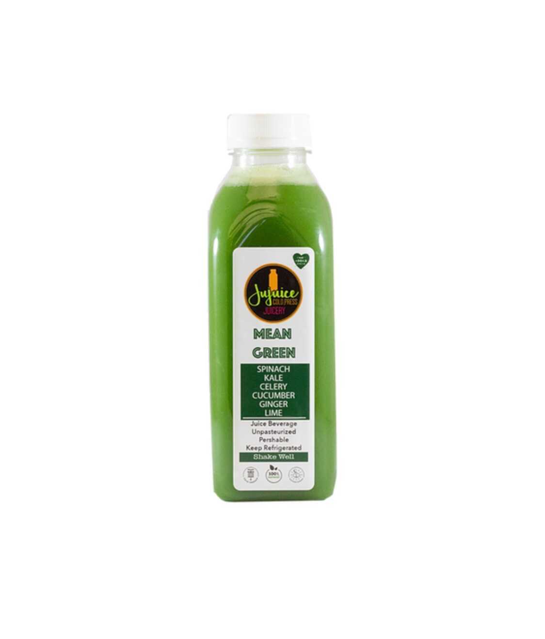 Order Mean Green Juice food online from Jujuice Cold Pressed Juicery store, Laredo on bringmethat.com