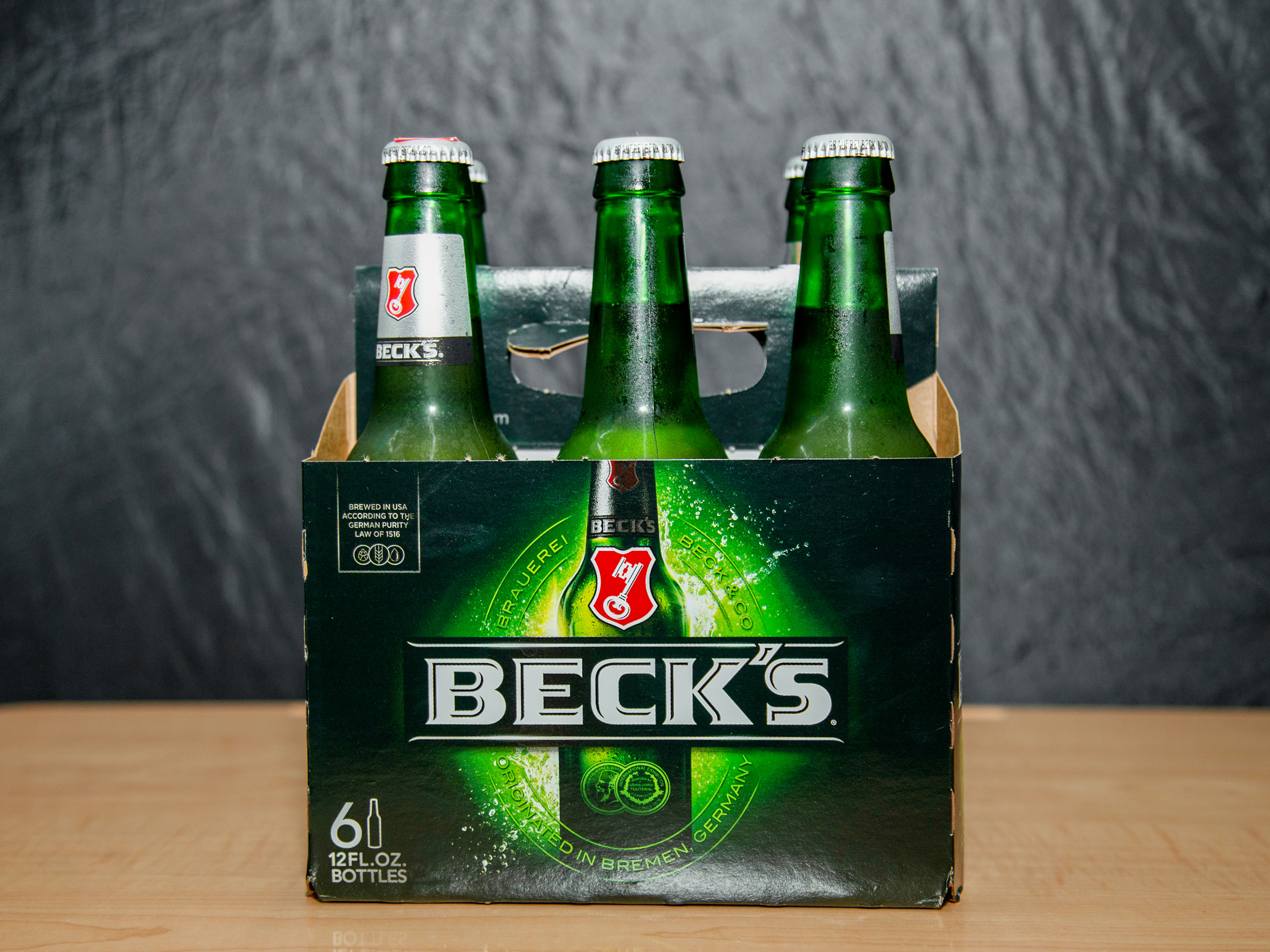 Order Beck's, 6 Pack-12 oz. Can Beer (5.0% ABV) food online from Platinum Star Food & Liquor store, Chicago on bringmethat.com