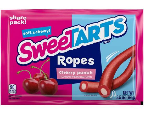 Order Sweetartarts Ropes Tangy Strawberry 3.5 oz  food online from Starway Liquor store, Bell Gardens on bringmethat.com