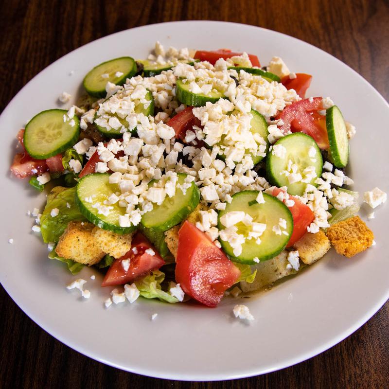 Order Greek Salad food online from Rico Pizzeria store, Englewood on bringmethat.com