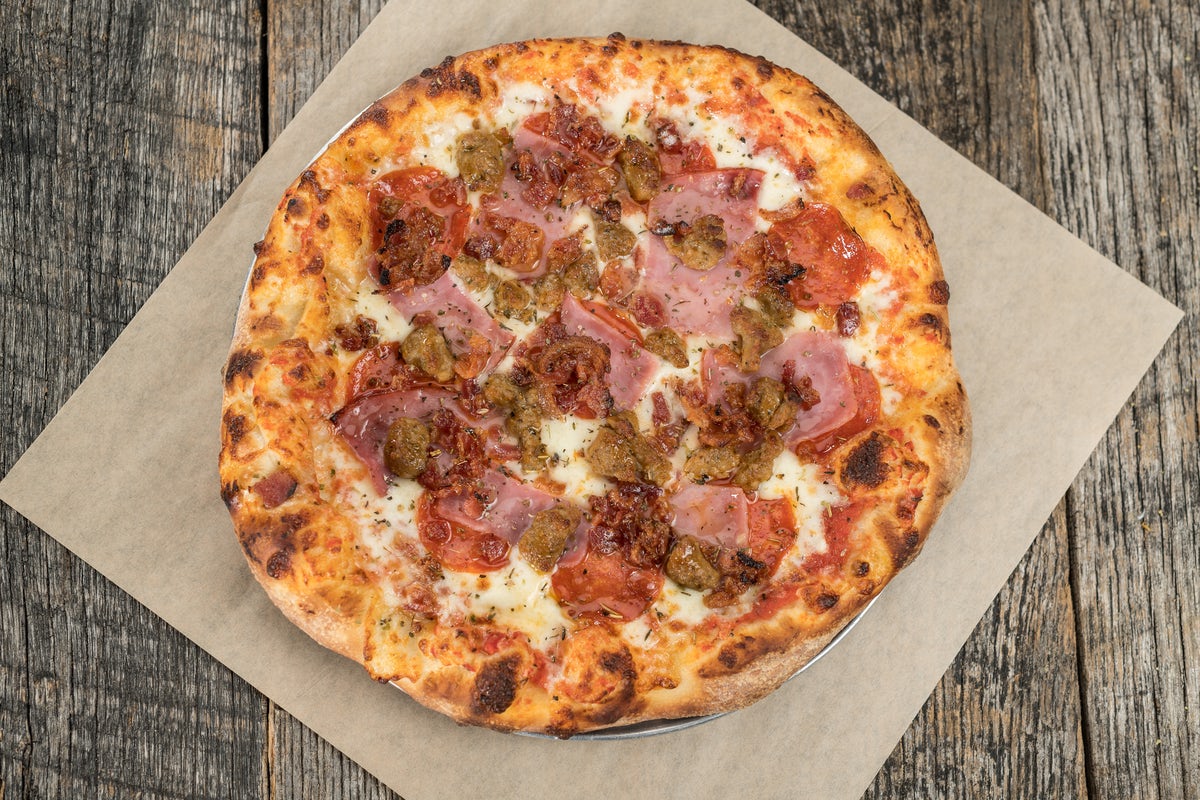 Order 10" Meaty Beast Pizza  food online from Native Grill & Wings store, Surprise on bringmethat.com