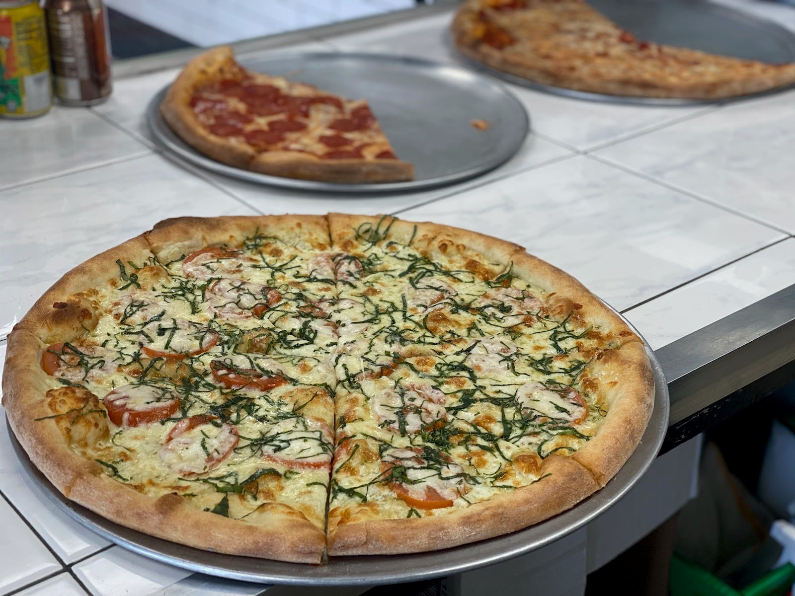 Order Bruschetta Pizza - Medium 14" food online from Lucino Pizza store, Las Vegas on bringmethat.com