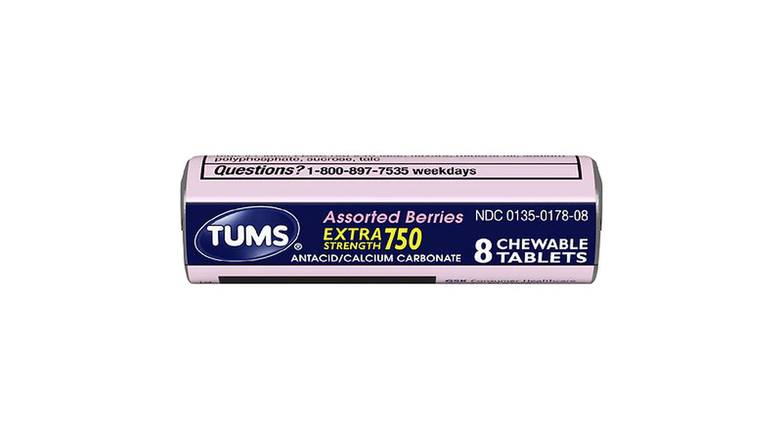 Order Tums Extratablets Assorted Fruit - 8 Ct food online from Red Roof Market store, Lafollette on bringmethat.com