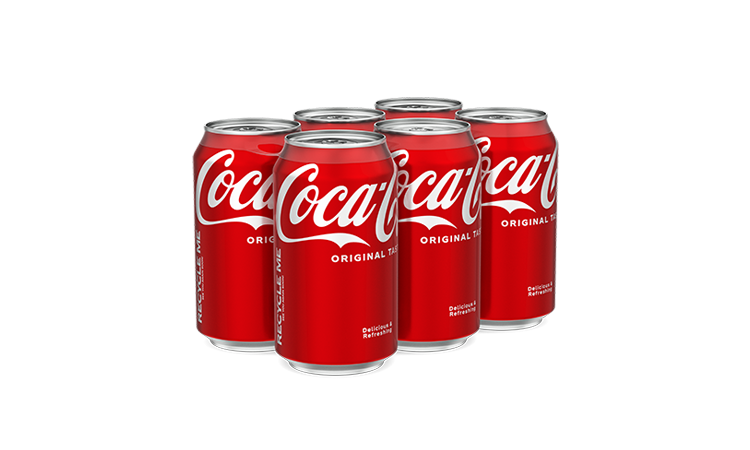 Order 6pk Coca-Cola food online from Anthonys Pizza & Pasta store, Highlands Ranch on bringmethat.com