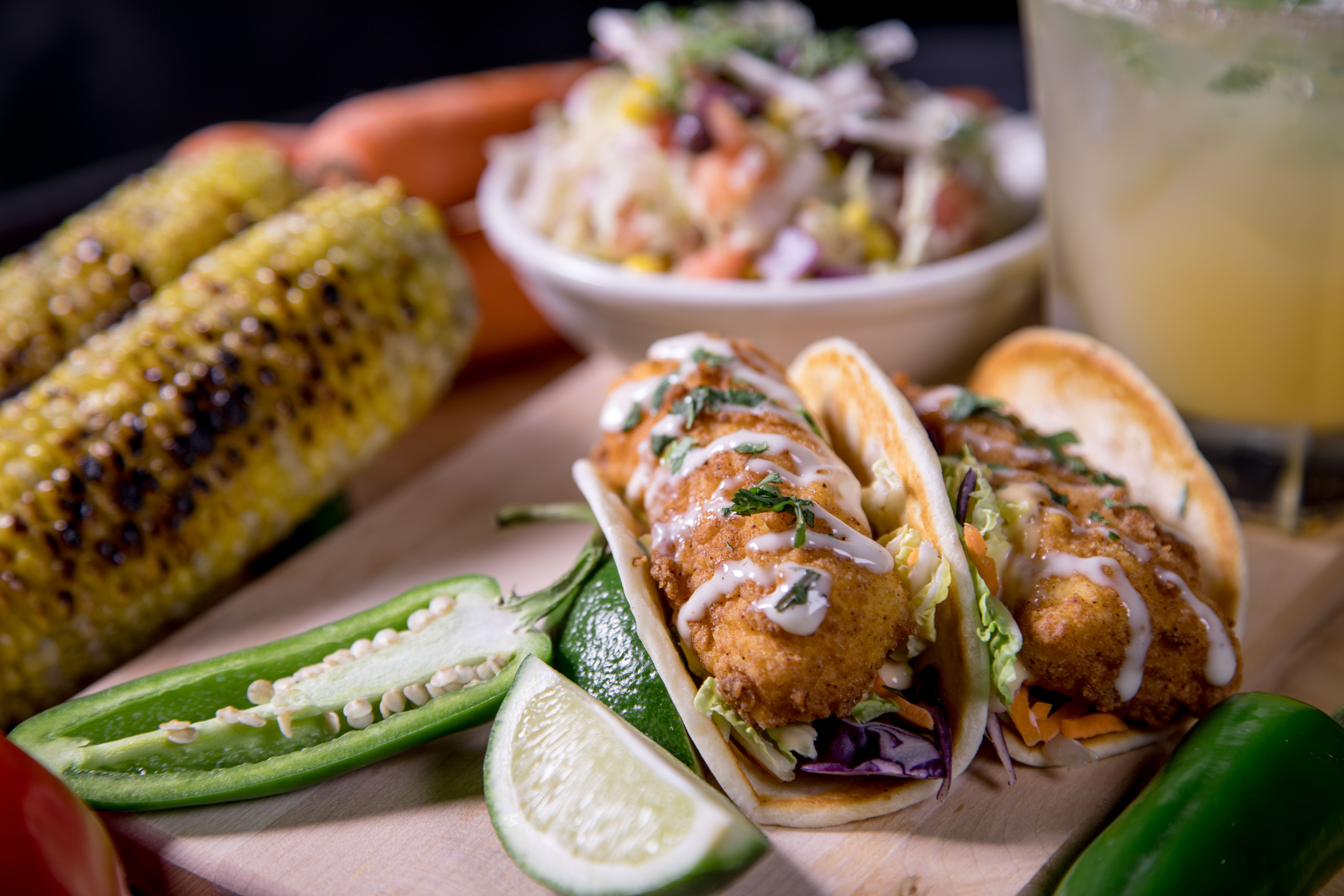 Order Fresh Fish Tacos food online from Jake N Joes Sports Grille store, Foxborough on bringmethat.com
