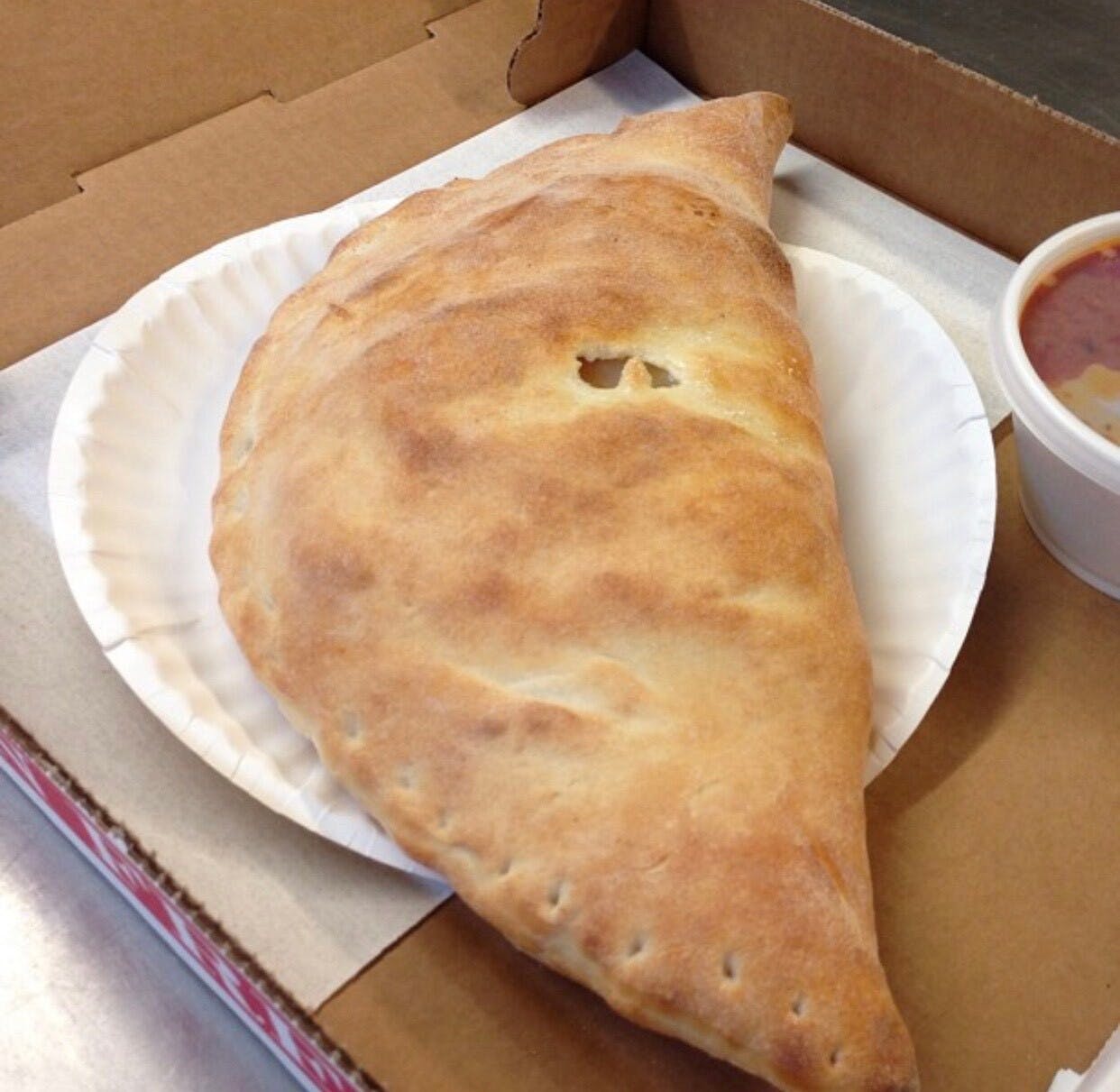 Order Shrimp Calzone - Calzone food online from Hometown Pizza Of Southbury store, Southbury on bringmethat.com