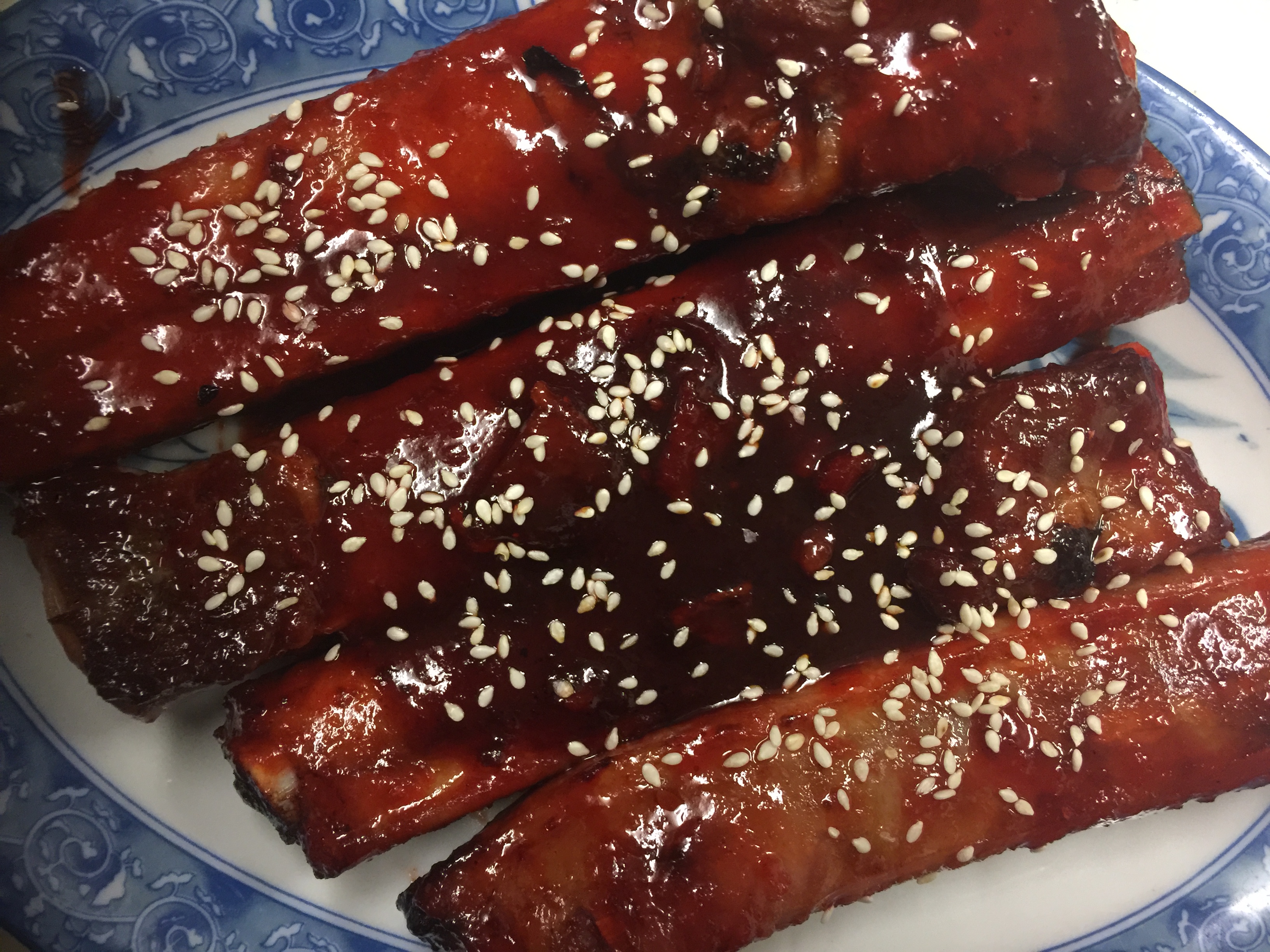 Order BBQ pork Ribs food online from Wang Chinese Cuisine store, Cathedral City on bringmethat.com