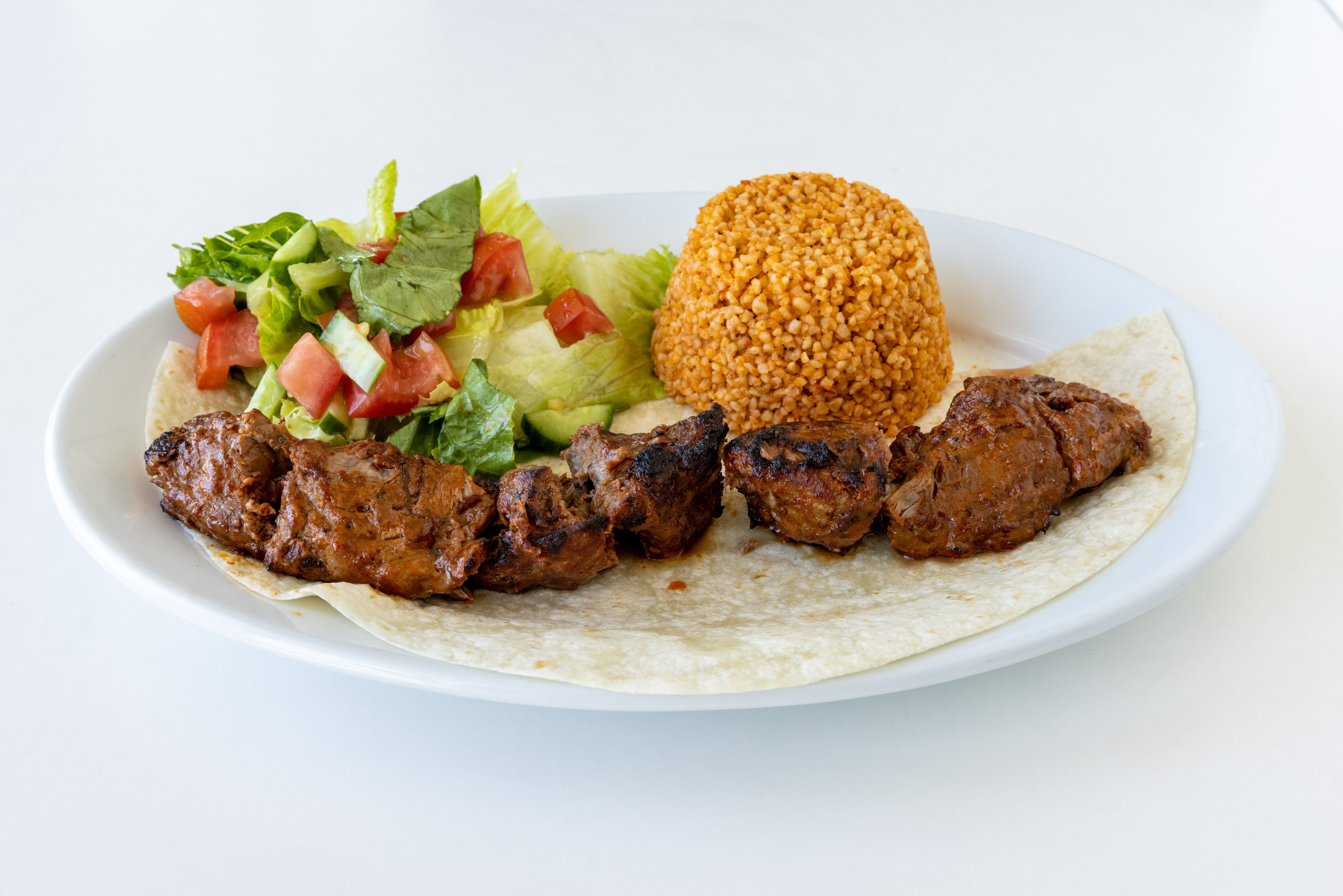 Order Lamb Kabobs food online from Nuka Cafe store, Los Angeles on bringmethat.com