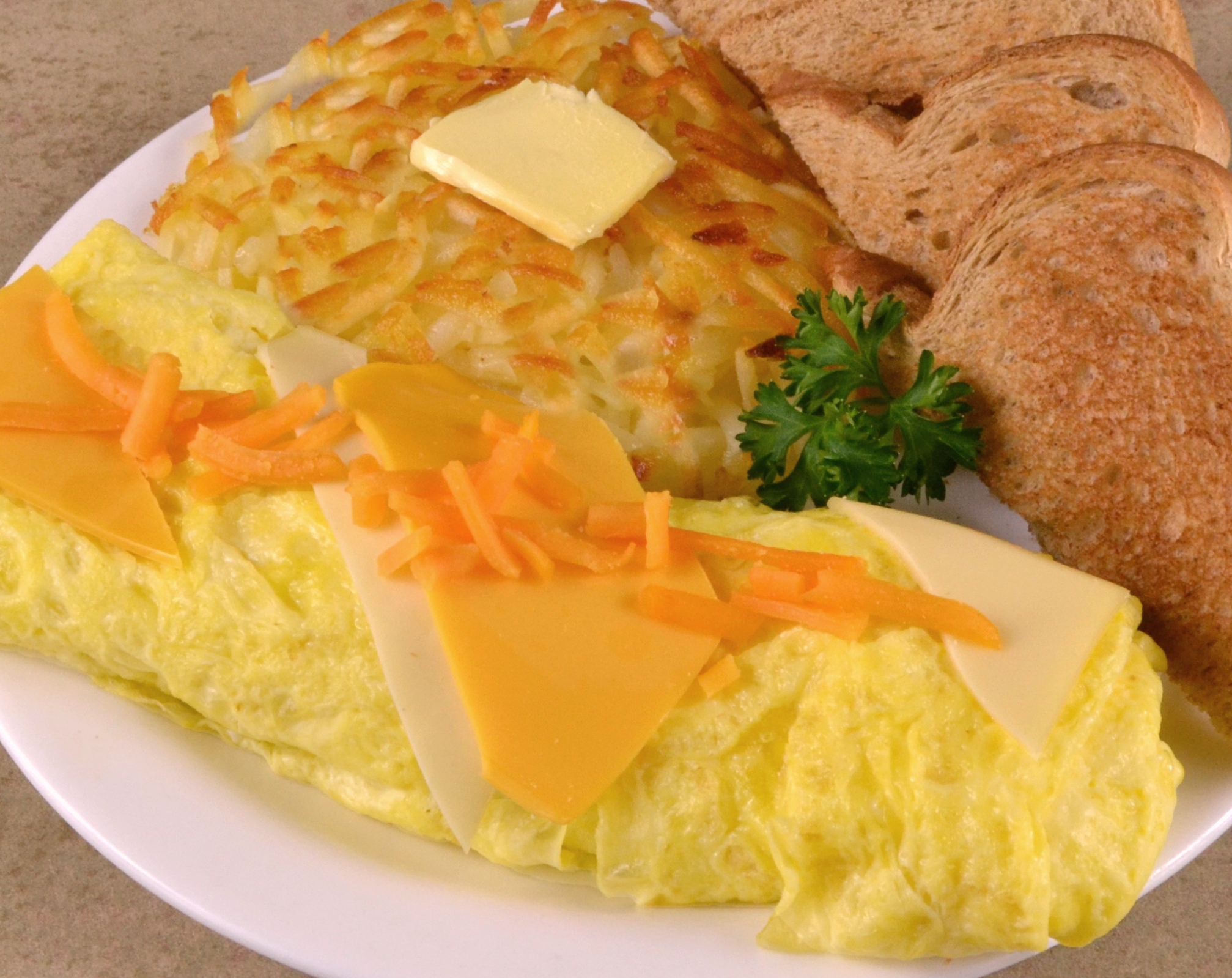 Order Seniors 3 Cheese Omelette food online from Fryn’ Pan store, Sioux Falls on bringmethat.com