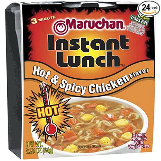 Order Maruchan Instant Hot & Spicy Chicken Ramen Noodle Soup food online from Exxon Food Mart store, Port Huron on bringmethat.com