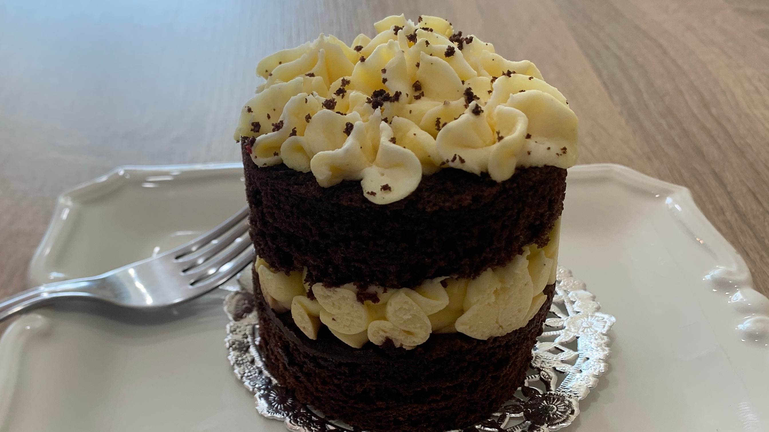Order Chocolate Creme Brulee Mini Cake food online from Kingdom Bakery store, Katy on bringmethat.com