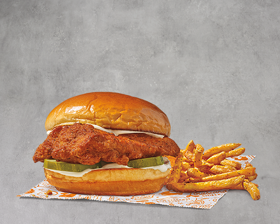 Order NEW Classic Blackened Chicken Sandwich Dinner food online from Popeyes store, Grand Rapids on bringmethat.com
