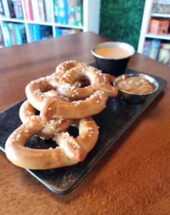 Order Housemade Pretzels (3) food online from Game Theory Restaurant + Bar store, Fort Worth on bringmethat.com