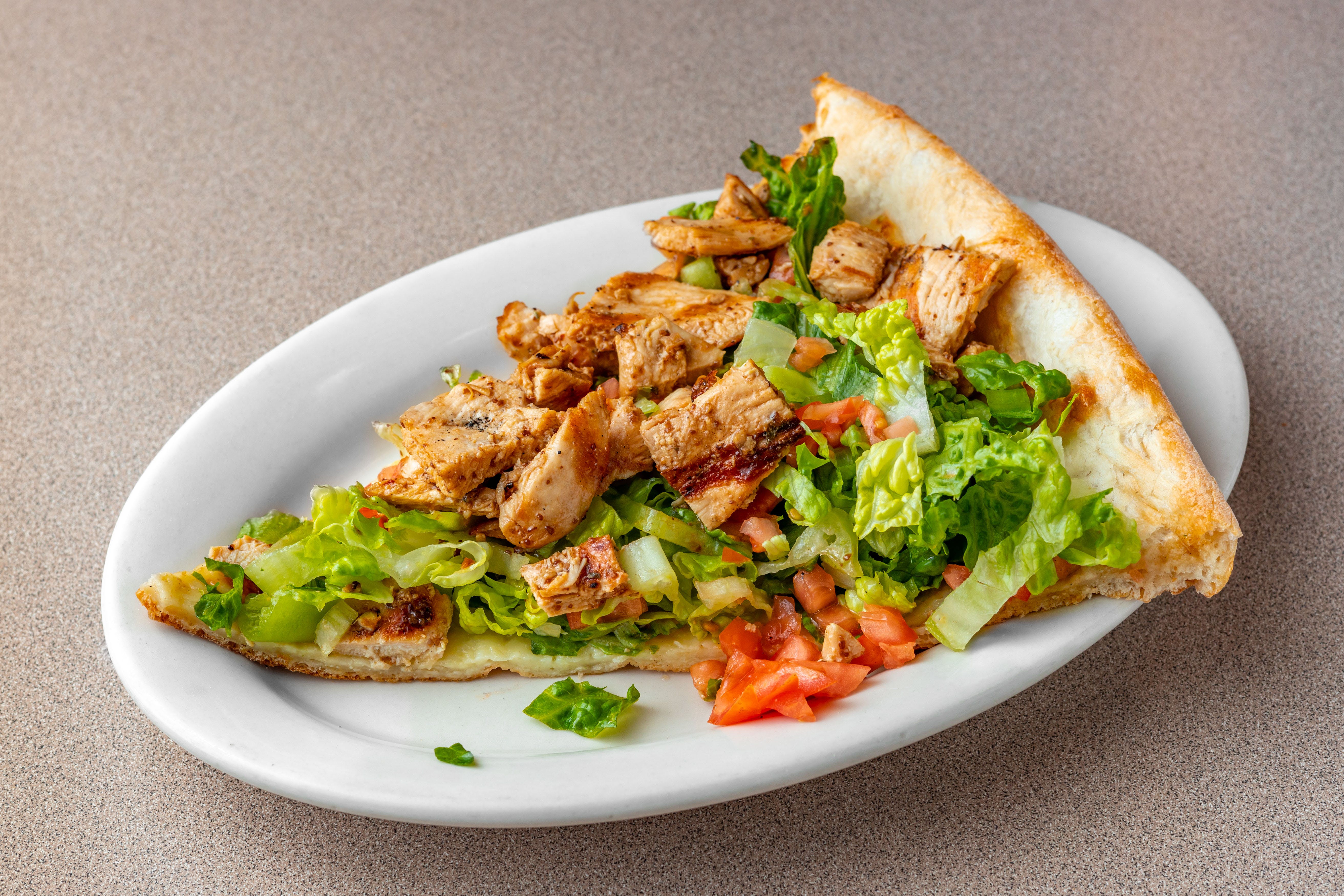 Order Grilled Chicken Salad Pizza - Pizza food online from Ciminelli Pizza store, Bethpage on bringmethat.com