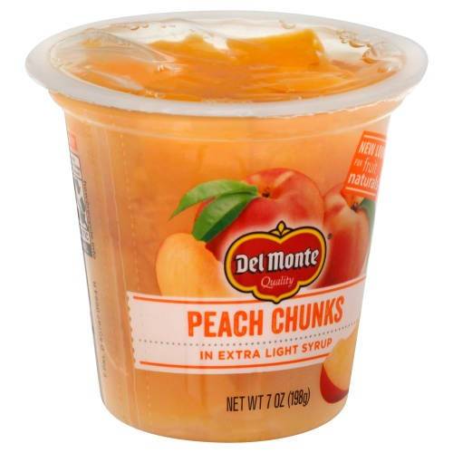 Order Del Monte · Peach Chunks in Extra Light Syrup (7 oz) food online from Safeway store, Bowie on bringmethat.com