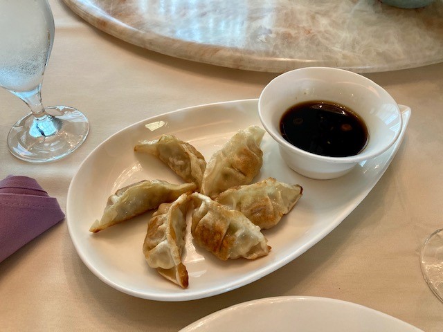 Order 6 Pieces Japanese Gyoza food online from Jacky's Galaxie Restaurant store, Providence on bringmethat.com