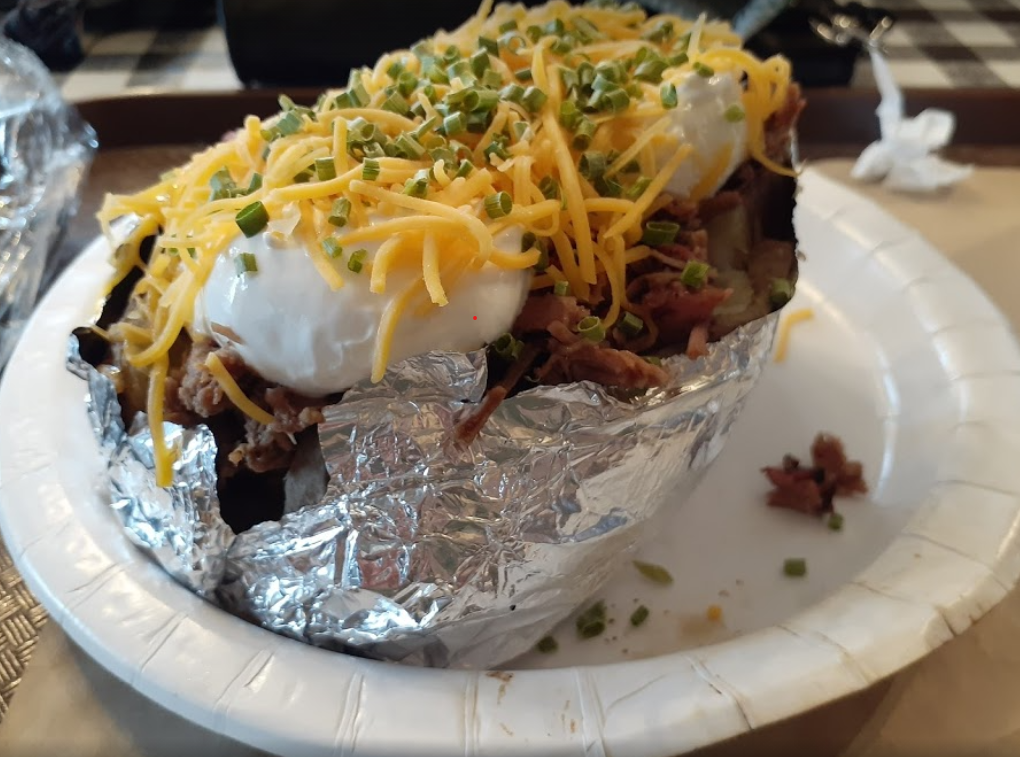 Order Stuffed BBQ Potato  food online from Bubba Bbq And Steakhouse store, Ennis on bringmethat.com