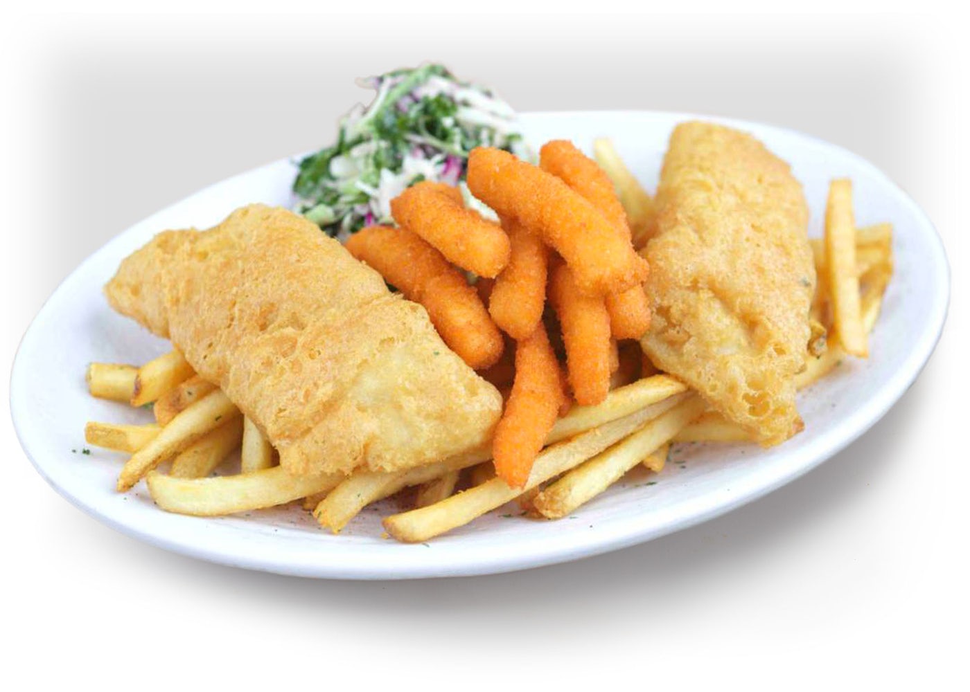 Order CALAMARI & BATTERED FISH food online from California Fish Grill store, Cypress on bringmethat.com